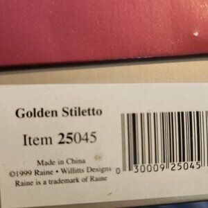 Golden Stiletto Just the Right Shoe